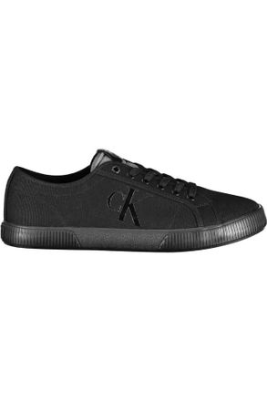 Calvin Klein Mens Canvas Sneaker Lowtop Style - Black Cotton - Size EU 40