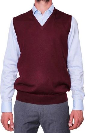 La Fileria Hoodies & Sweatshirts Mouwloos V-hals - Heren - Spencers - Rood - 3XL - Polyester - Truien & Vesten