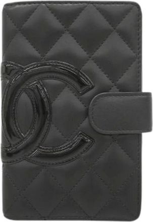 Chanel Pre-owned Wallets, female, Black, Size: ONE SIZE Pre-owned Vintage Leather Wallet