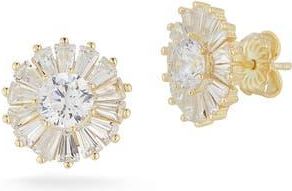 Sphera Milano Cubic Zirconia Floral Cluster Stud Earrings in Gold at Nordstrom Rack