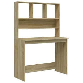 vidaXL Vidaxl - Escritorio Con Estantes Contrachapada Roble Sonoma 102x45x148cm