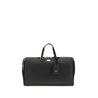 Dolce & Gabbana Black Calf Leather Bos Taurus Luggage And Mens Travel