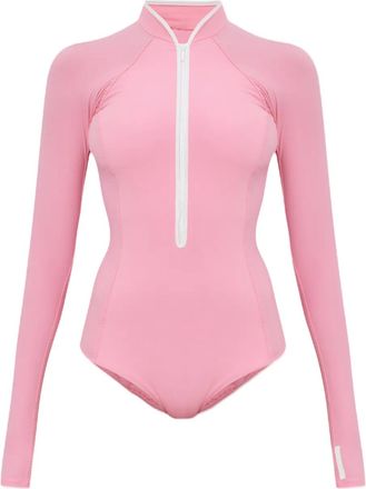 Hunza G Costume da bagno Tyra con zip - Rosa