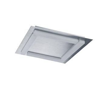 Netlighting Verona Square Ceiling Aluminium 20W LED 1800lm Frosted Acrylic 4 Light in Grey