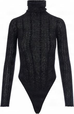 Haikure Margie Textured High Turtleneck Knit Bodysuit
