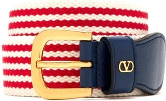Valentino Garavani Stijlvolle leren riem met uniek design - Heren - Riemen - Veelkleurig - 85 CM - Leer - Accessoires