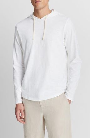 Vince Regular Fit Slub Hoodie in Optic White at Nordstrom, Size Xx-Large