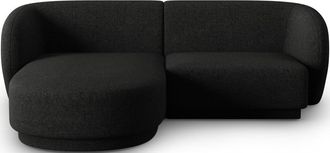 CXL by Christian Lacroix 3-Sitzer Designer Ecksofa Lionel - Chenille Schwarz Melange