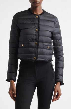 Moncler Fleurs Down Puffer Jacket in Black at Nordstrom, Size 4