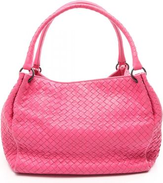 Bottega Veneta Intrecciato Pink Intrecciato Handbag Tote Bag (Pre-Owned)
