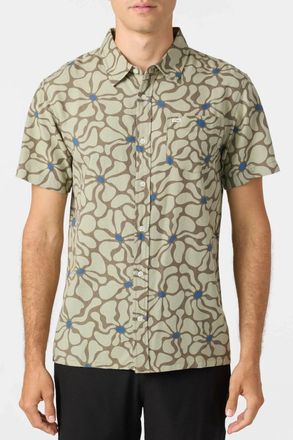 O'Neill ORiginals Shirt Mens Seagrass Floral Short Sleeve Button Up DSGL1242