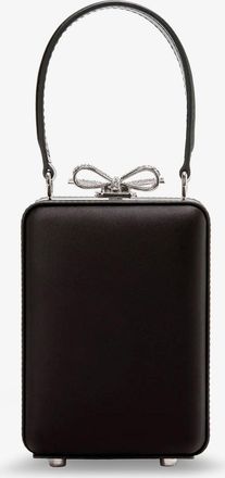 Self Portrait Womens Satin Shoulder Bag With Crystals Black Satin-Crystal Satin/crystal