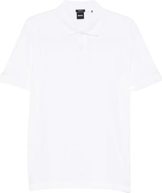 HUGO BOSS H-Parlay 236 Polo met verticale streep - Heren - Polos - Wit - XL - Katoen - Tops