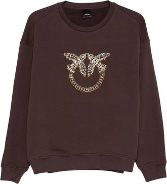 Pinko Pinko Felpa Mod. Nelly Art. 100534A3Jq - - Sweatshirts & Hoodies - Donna - Marrone - L