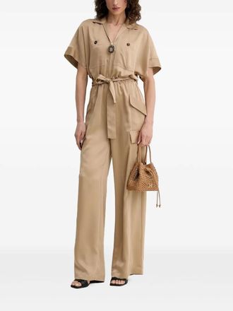 Simona Corsellini belted jumpsuit - Neutrals
