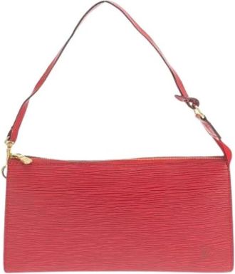 Louis Vuitton Pre-owned Pochette Pouch - Dames - Vintage Schoudertas - Rood - ONE Size - Leer - Vintage