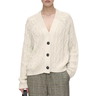Closed Organic Cotton Cardigan In Ivory