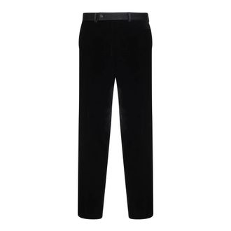 Fendi Broeken, Heren, Zwart, L, Katoen, Cigarette Broeken