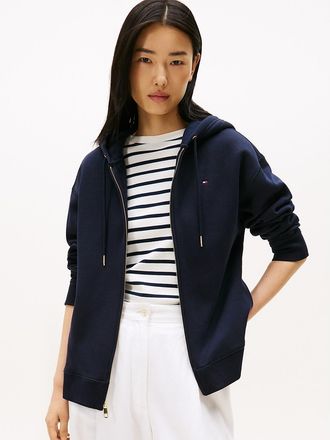 Tommy Hilfiger Womens Relaxed Fit Zip Hoodie - Navy - XXL