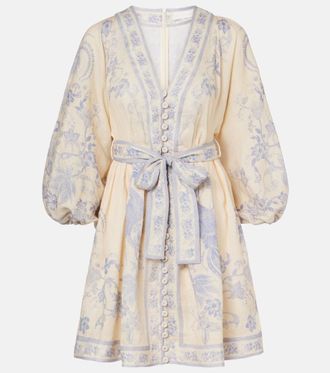 Zimmermann Indra floral linen minidress