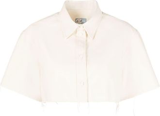 Heron Preston Ex-Ray canvas cropped shirt - women - Cotton - M - White