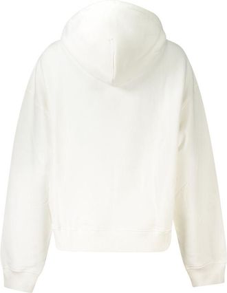 Tommy Hilfiger Logo-Embroidered Cotton Hoodie - White