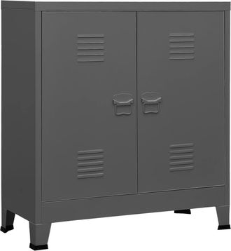 vidaXL Ba&uacute;l De Almacenaje Industrial Acero Antracita 90x40x100 Cm Vidaxl