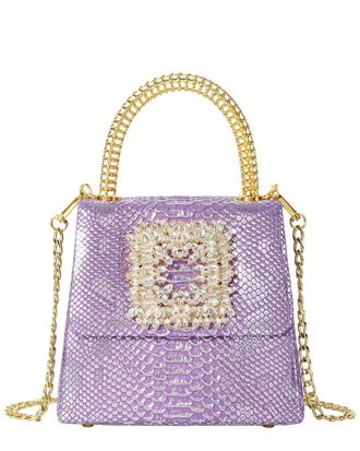 Tiffany & Fred Embossed Mini Leather Satchel