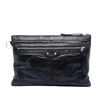 Balenciaga Pre-owned Clutches, female, Black, Size: ONE SIZE Pre-owned Leather Clutch