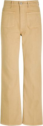 Mother Patch Pocket Brooke Wide-leg Stretch-denim Jeans - Beige - 27 (W27 / UK8-10 / S)