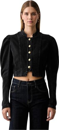 Twinset Korte Denim Jas - Dames - Spijkerjassen - Zwart - S - Denim - Jassen
