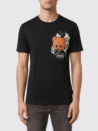 Philipp Plein T-shirt in cotone con stampa Teddy Bear e logo a contrasto