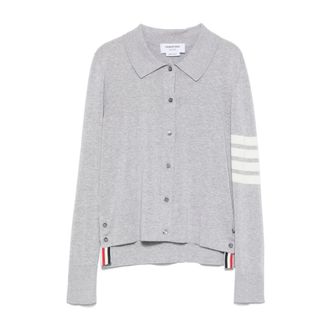 Thom Browne Dames, Truien, Grijs, Maat: 2XS Katoen