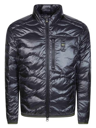 Blauer Trapuntato Basic Glossy Horizontal Quilted Jacket