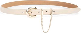 Ettika Womens Cascade Chain Leather Belt In Tan