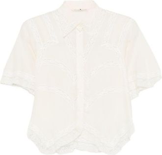 Ermanno Scervino Womens Embroide Cotton Shirt