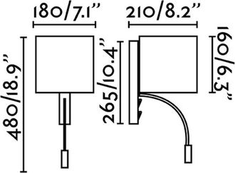 Faro Barcelona Faro Tira - Aplique De Pared Blanco E27 Con Luz De Lectura 3w 3000k
