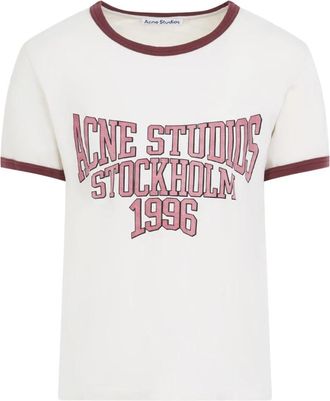 Acne Studios Grafisch T-shirt - Heren - T-shirts - Wit - XL - Katoen - Tops