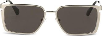 Off-white Occhiali da sole rettangolari con effetto metallizzato - Argento