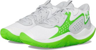 Under Armour JET 23 Shoes White/Green Shock/Green Shock : Mens 10 - Womens 11.5 Medium, Rubber
