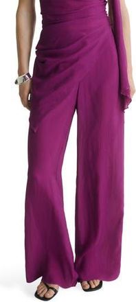 Mango Satin Straight Leg pants in Purple at Nordstrom Rack, Size Small
