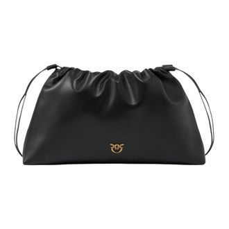 Pinko Langwerpige Clutch Bag - Dames - Clutches - Zwart - ONE Size - Katoen - Tassen
