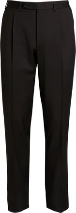 Canali Black Wool Tailored Trousers Size 34