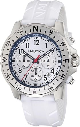 Nautica Nct Riding Sail Chronograph Watch With Silicone Strap