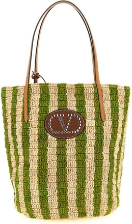 Valentino Garavani Green Vlogo Signature Large Tote