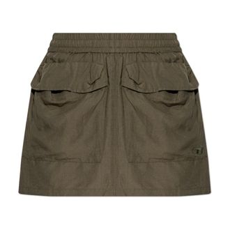 Diesel Short Skirts, female, Green, Size: 3XS O-Cean-S2 Skirt