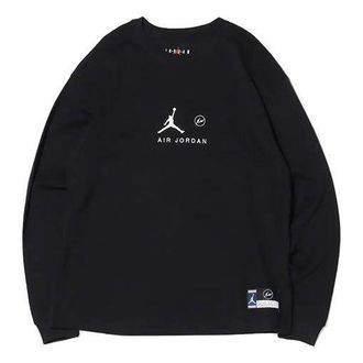 Air Jordan x Fragment Design FW Crew Neck Pullovers Street Style Collaboration Men Black DA2982-010
