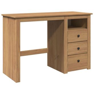 vidaXL Desk Panama 112x45x75 cm Solid Wood Pine vidaXL