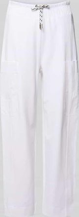 Marc Cain Hose mit aufgesetzten Taschen und elastischem Bund in Weiss, Gr&ouml;&szlig;e 42