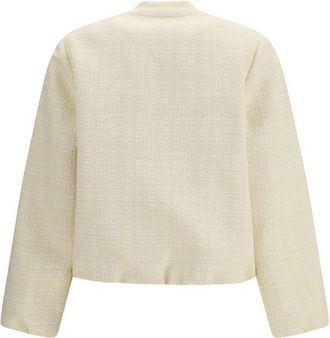 Gucci Tonal Check Tweed Blazer - Beige